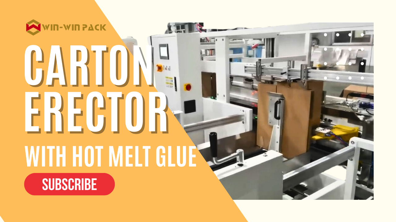 Automatic Vertical Carton Erector with Hot Melt Glue | Gluing & Packing Machine