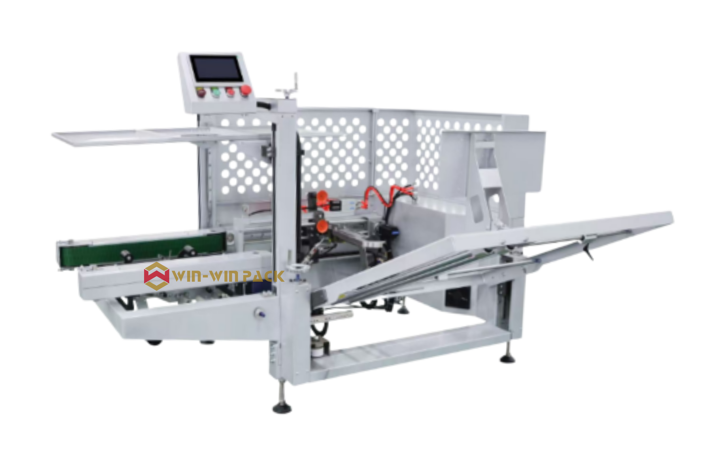 Double servo vertical carton erector