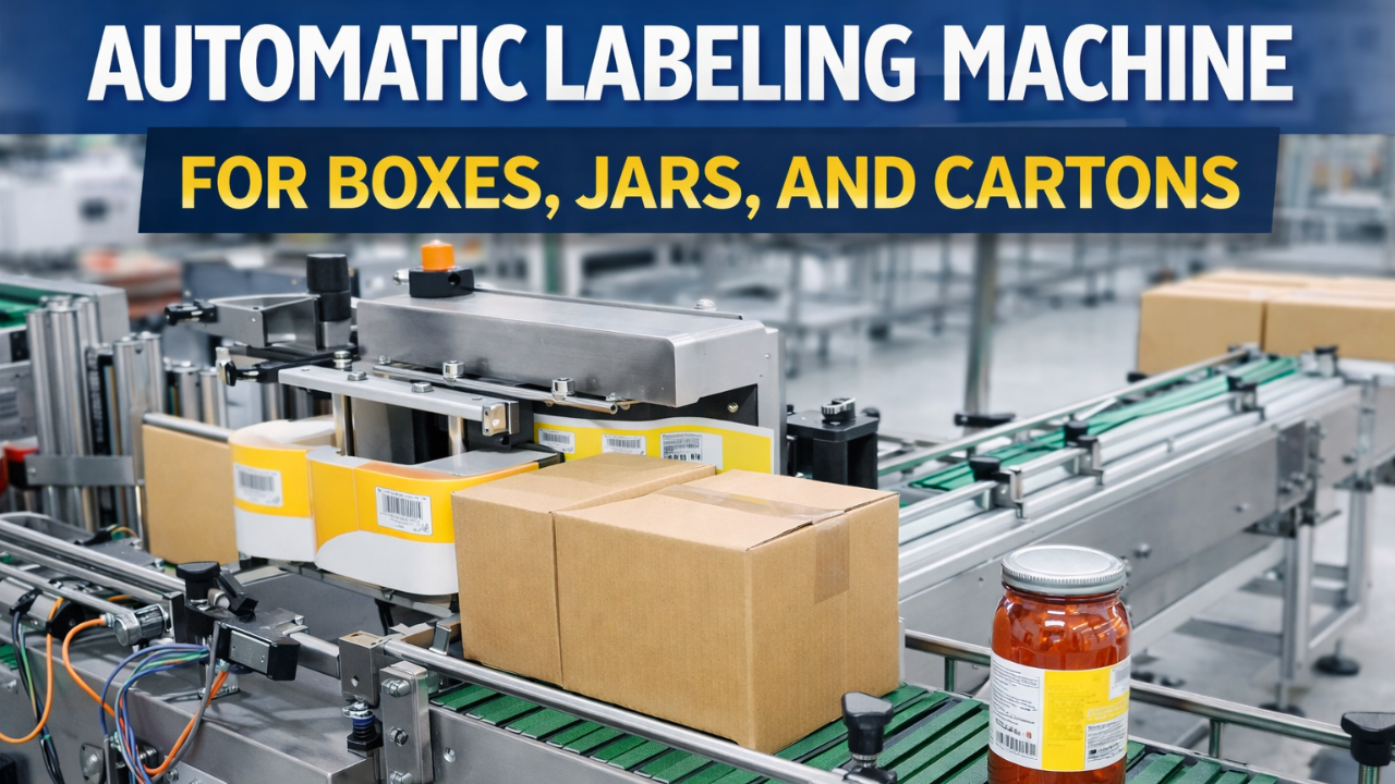 Automatic Labeling Machine Solution for Boxes, Jars, and Cartons