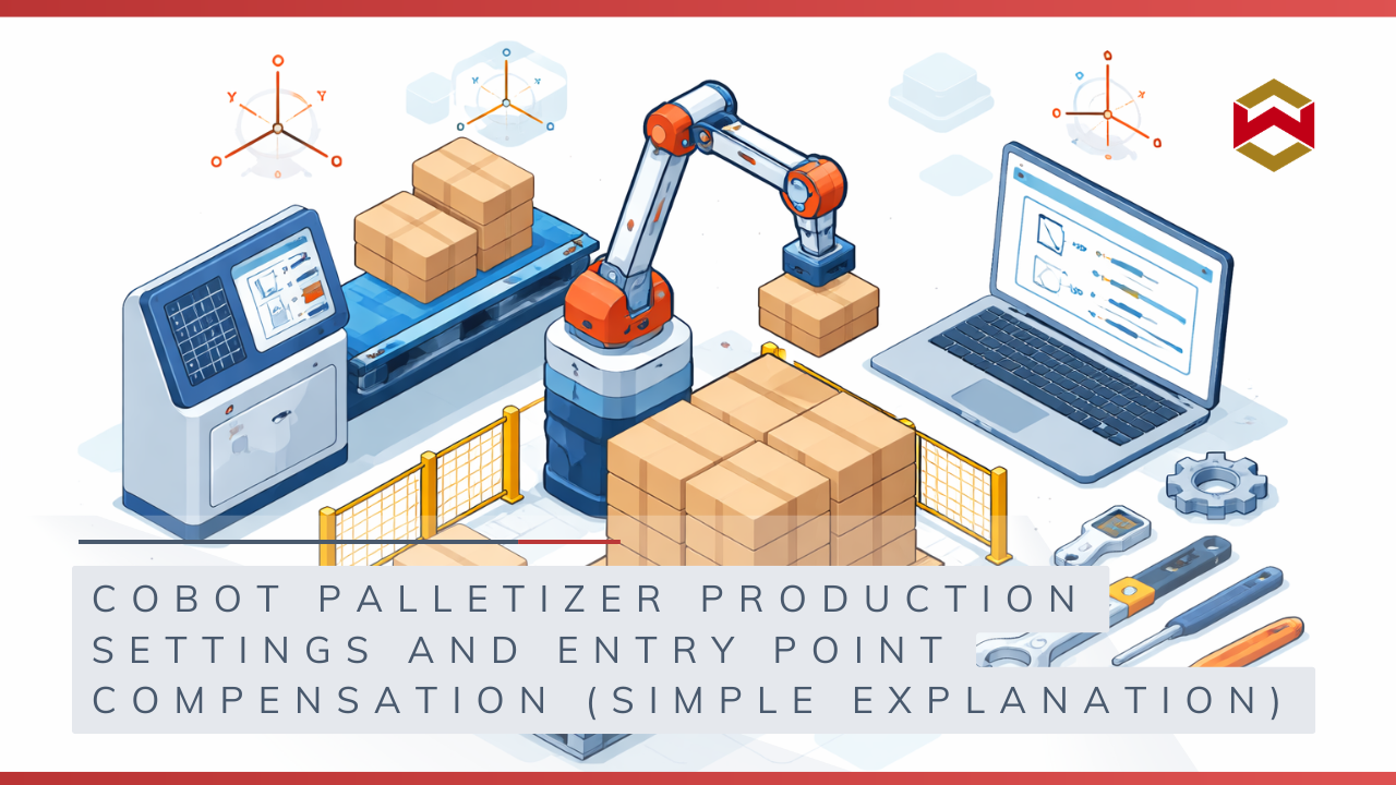 Cobot Palletizer Production Settings and Entry Point Compensation (Simple Explanation)