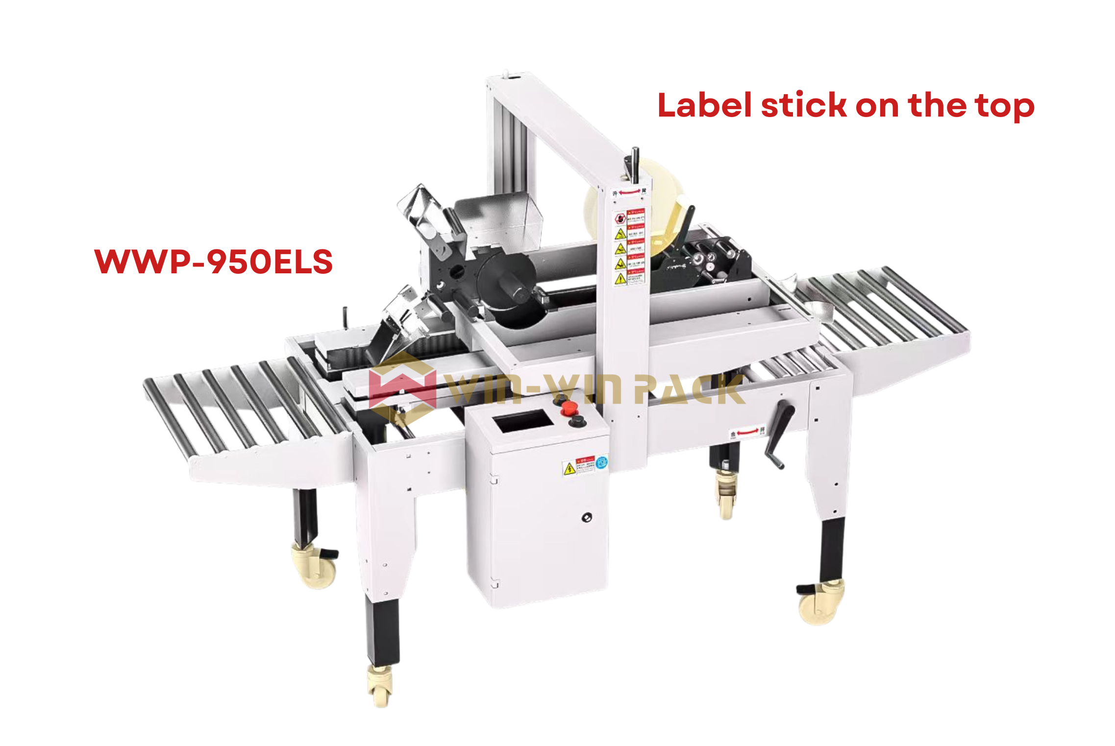 E-commerce Semi-auto carton sealer with labeling machine